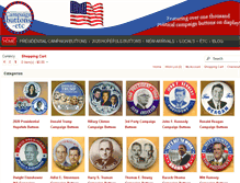 Tablet Screenshot of campaignbuttons-etc.com